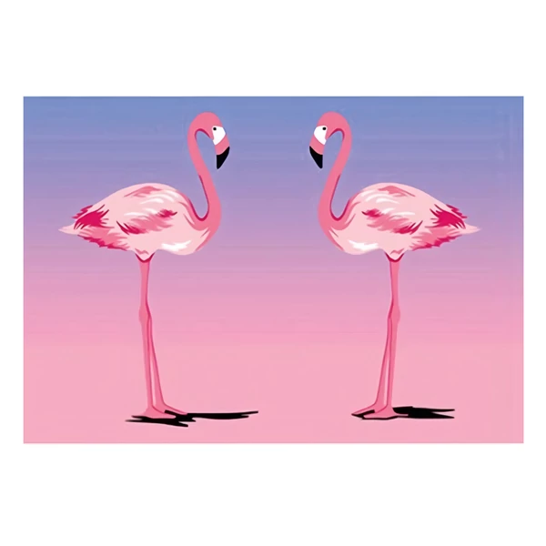 Gyémántszemes kirakó: Flamingók gyémántfestő szett 10x15cm