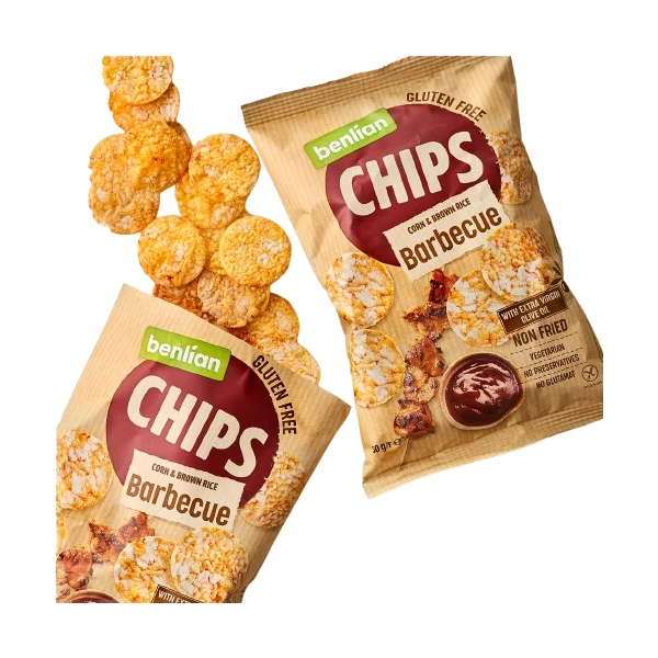Belian barbecue puffasztott kukorica és risz chips 50g