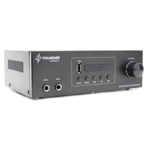 Thunder HK-210BT karaoke hifi erősítő 2x60W (Optikai| FM| Bluetooth)