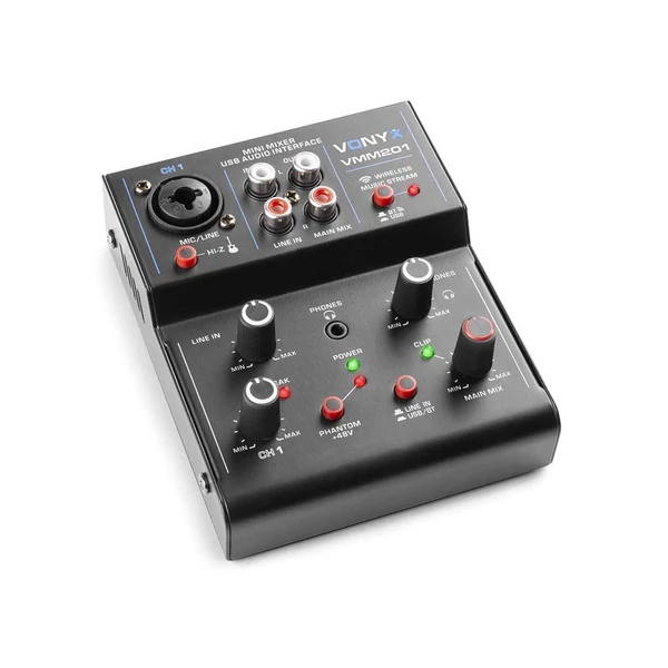 Vonyx VMM201 2 csatornás Keverő| USB| Bluetooth