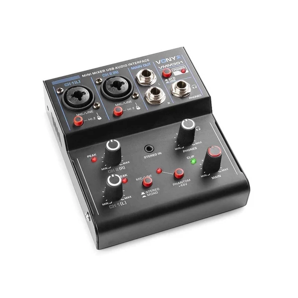 Vonyx VMM301 3 csatornás keverő| USB| Bluetooth