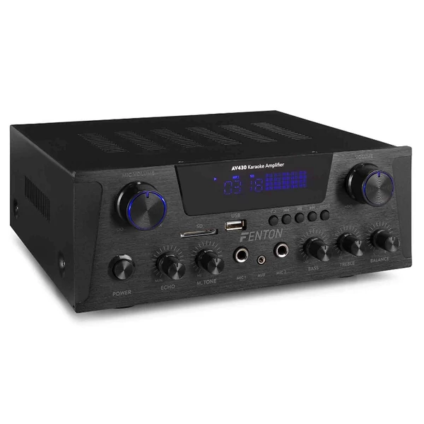 Fenton AV430B Karaoke erősítő| 2 x 300W| Bluetooth| MP3| AUX
