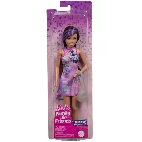 Barbie: Family & Friends barna hajú Skipper baba - Mattel