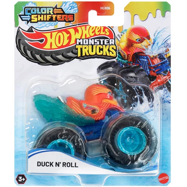 Hot Wheels Monster Trucks: Színváltós autó - Duck N' Roll - Mattel