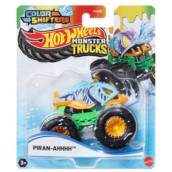 Hot Wheels Monster Trucks: Színváltós autó - Piran-Ahhhh- Mattel