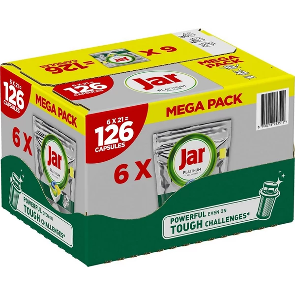 Jar all in one platinum mosogatógép tabletta 6x21db