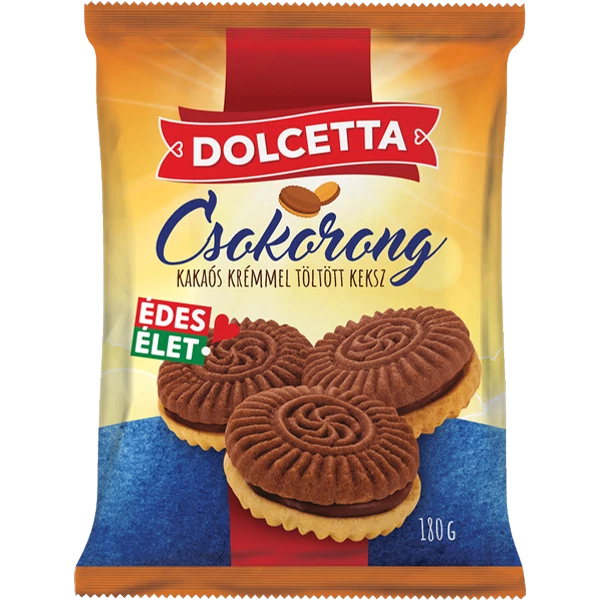 Dolcetta Csokorong kakaós krémmel töltött keksz 180g