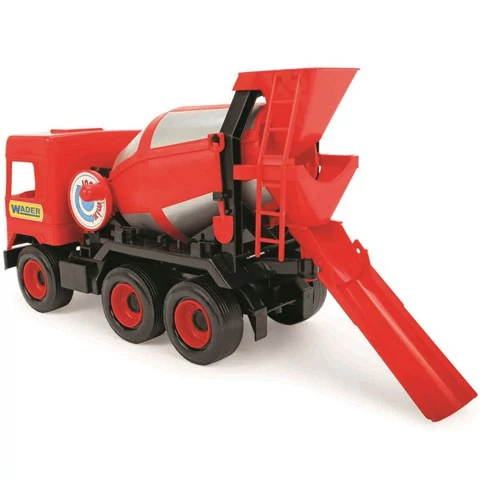Middle Truck: Betonkeverő autó 43cm piros - Wader