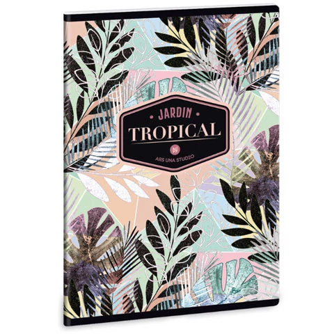 Ars Una: Tropical Leaf négyzethálós füzet A/5 40lapos