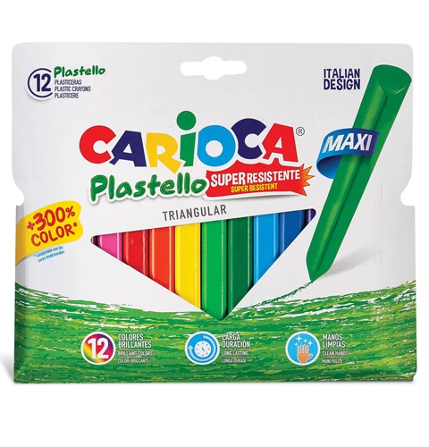 Háromszög Jumbo színes rajzkréta szett 12db - Carioca