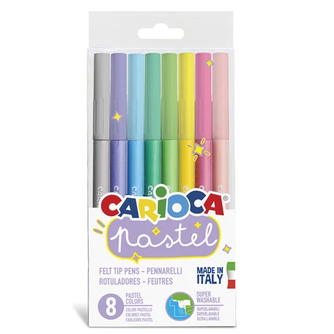 Pasztell színű filctoll szett 8 db-os - Carioca