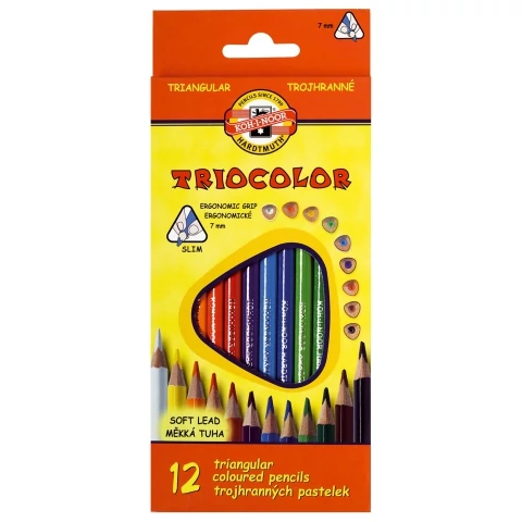 ICO: Koh-I-Noor Tricolor háromszögletű színes ceruza szett 12db-os
