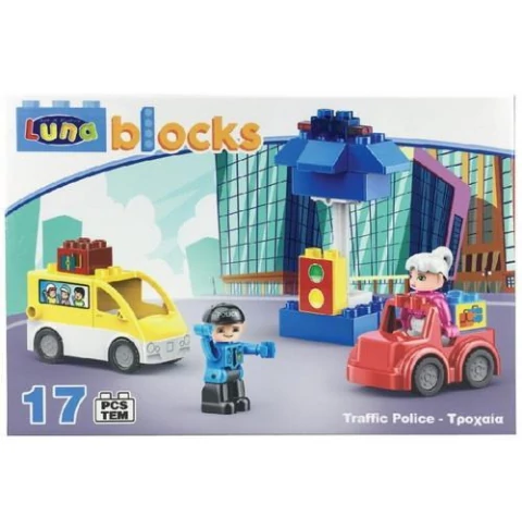 Blocks: Közlekedési rendőr építőjáték 17db-os szett