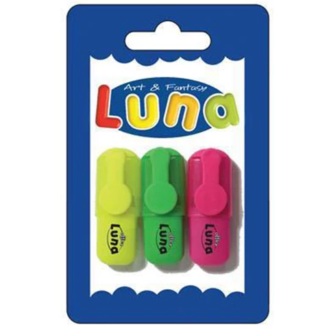 Luna: Színes mini szövegkiemelő 3db-os szett