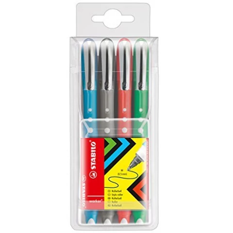 Stabilo: Worker Colorful rollertoll készlet 4db-os 0,5mm