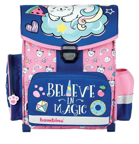 Believe in Magic cicakornis ergonomikus iskolatáska, hátizsák 36x27x14cm