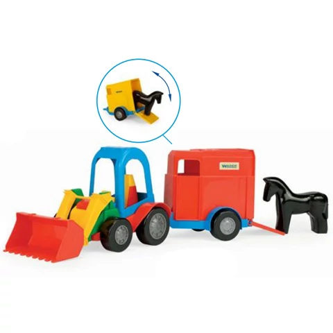 Homlokrakodós Traktor lószállító utánfutóval 41cm - Wader