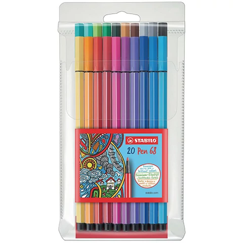 Stabilo: Pen 68 színes rostirón 20db-os szett