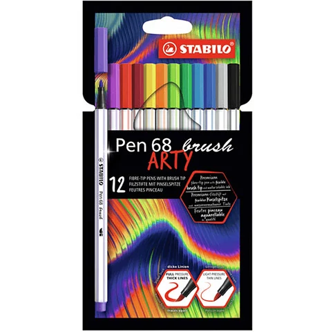 Stabilo: Pen 68 Brush ARTY ecsetfilc készlet 12db-os