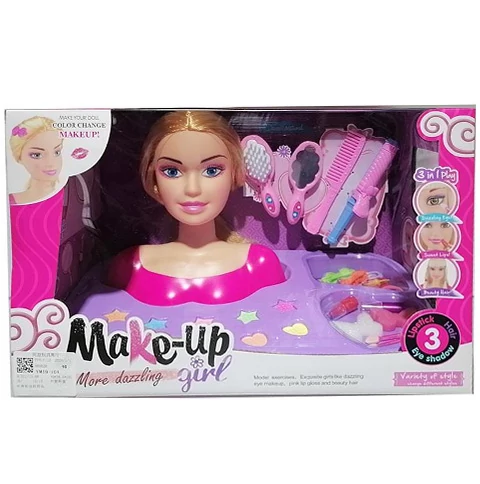 Make Up fodrászolható babafej játékszett