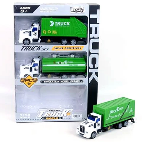 Hátrahúzós szállító kamion szett 3db-os 1:48