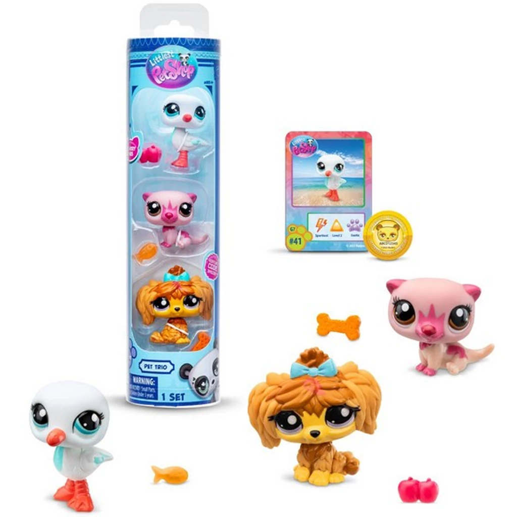 Littlest Pet Shop: Sirály, vidra, kutyus 3db-os figura csomag - Country vibes 2. széria