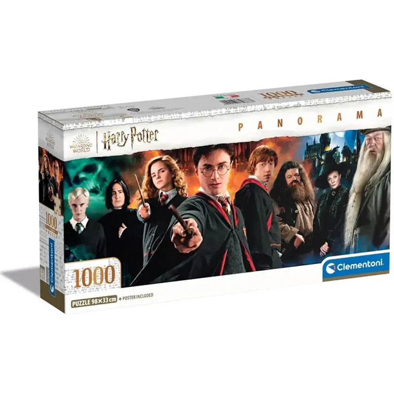 Harry Potter - A varázsvilág harcosai 1000 db-os panoráma puzzle poszterrel - Clementoni