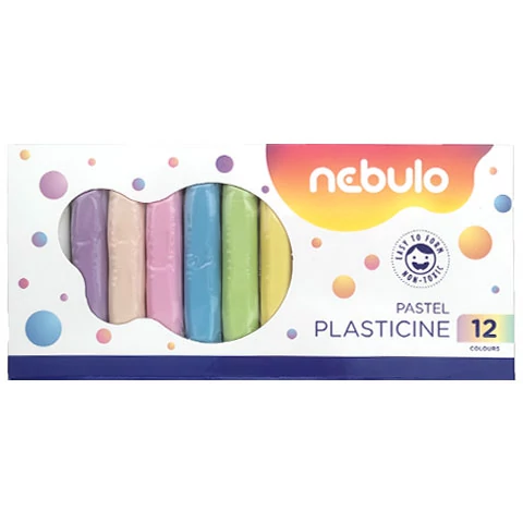 Nebulo: Színes pasztell gyurma szett 12db-os 200g