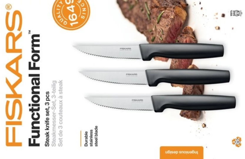 Fiskars FF Steak késkészlet, 3 db-os (1057564)