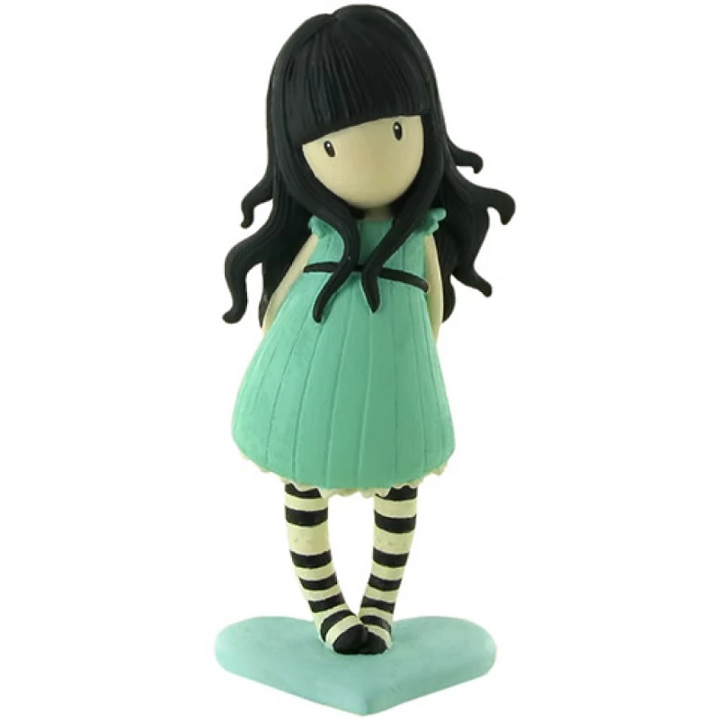 Gorjuss: Gorjuss türkiz színű ruhában figura