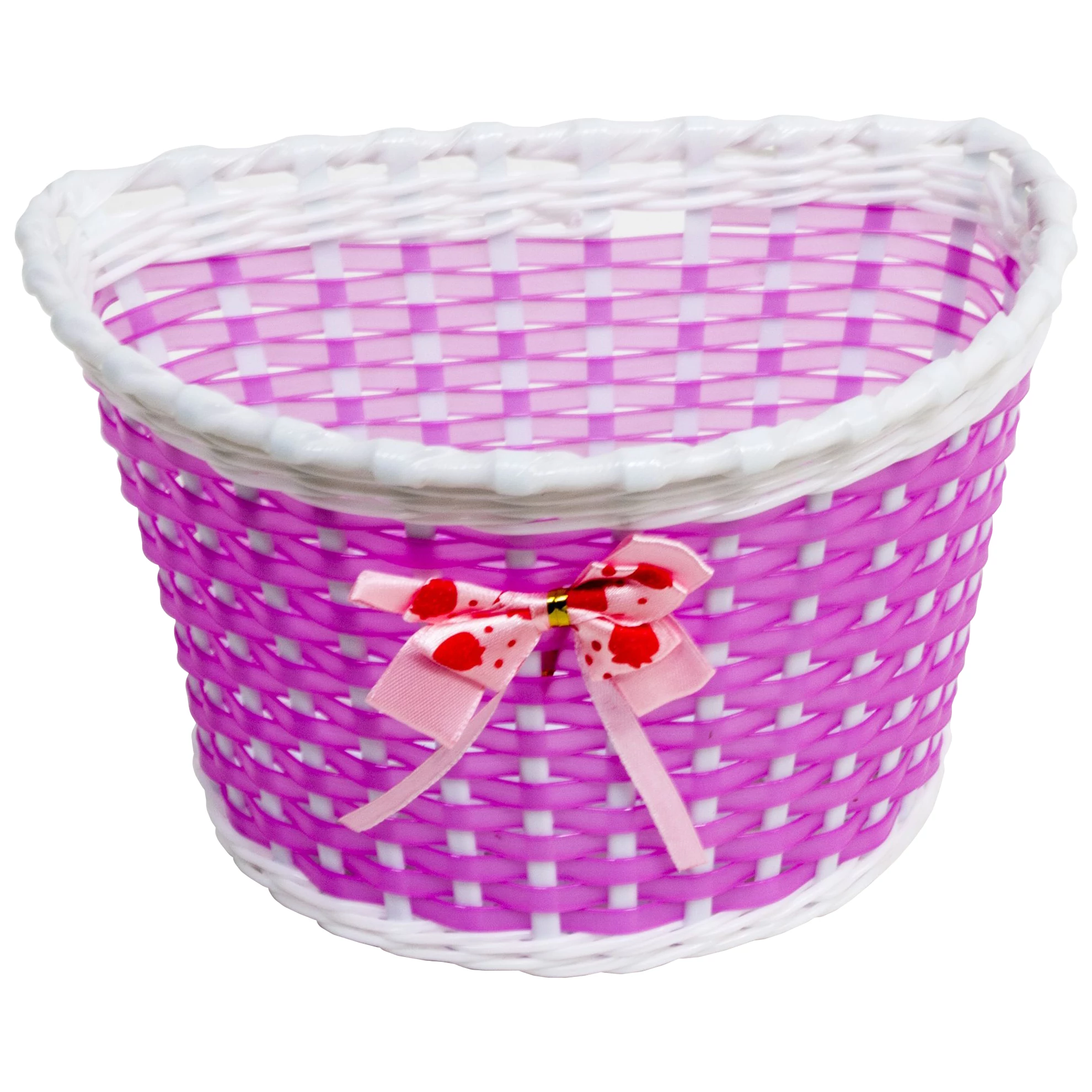 Kerékpár kosár gyerek masnival 41800025PK - pink