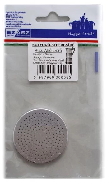 Szász alsó szűrő 4 személyes Seherezádé kotyogós kávéfőzőhöz