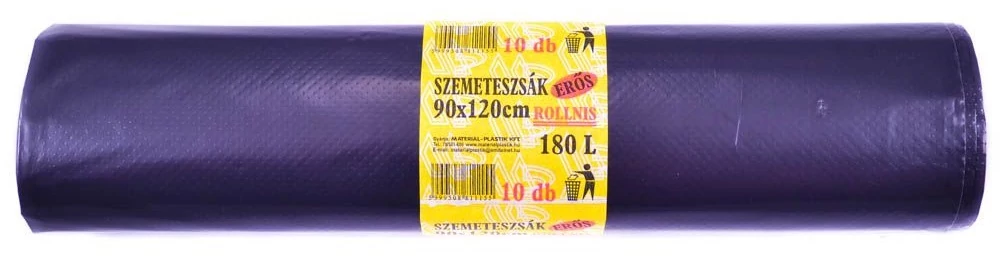 Rollnis szemeteszsák 180L 10 db-os kiszerelésben 90x120cm