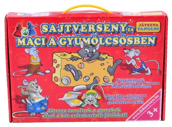Játszva tanulni társasjáték - Sajtverseny és Maci a gyümölcsösben 619