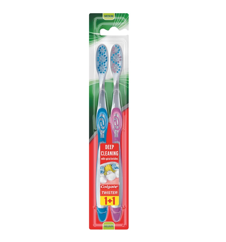 Colgate Twister Medium 1+1 fogkefe