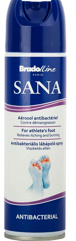 Bradoline Sana antibakteriális lábápoló spray 150ml