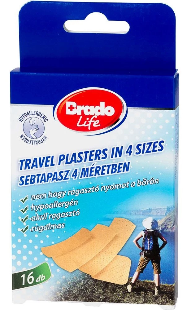 Brado Life sebtapasz 16db travel 4féle méret