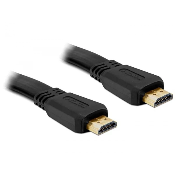 Delock High Speed HDMI Ethernet kábel - A apa/apa 1,0m lapos