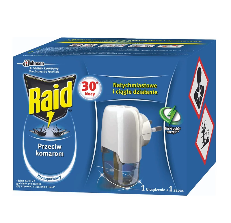 Raid elektromos szúnyogirtó készülék+folyadék 30 éjszaka