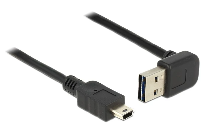 Delock Kábel EASY-USB 2.0-s A típusú csatlakozódugó, ívelt felfelé / lefelé > USB 2.0-s Mini-B-típus