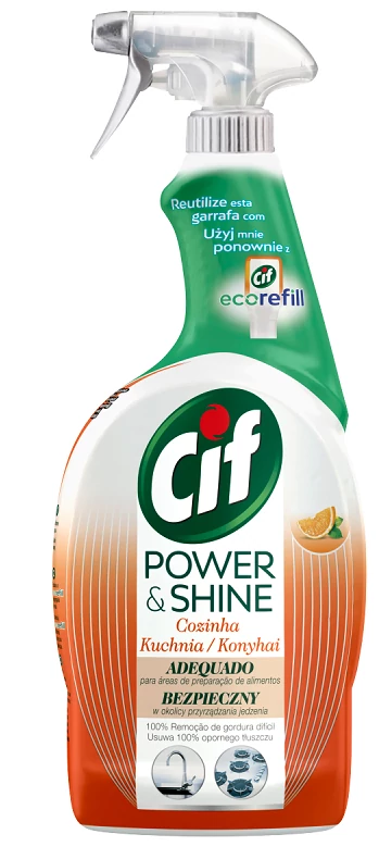 Cif power & shine konyhai zsíroldó spray 750ml