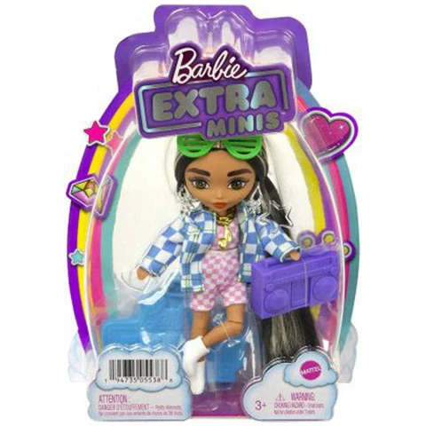 Barbie Extravagáns mini baba kockás ruhában - Mattel
