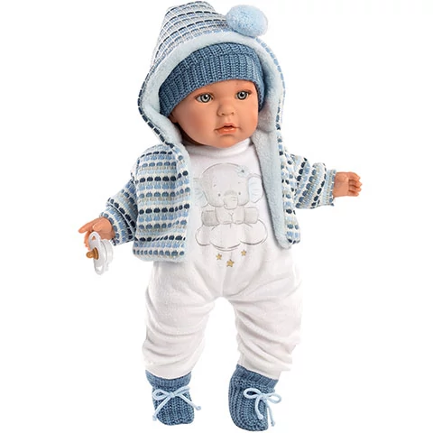 Llorens: Enzo 42cm-es síró baba elefántos ruhában (42405)