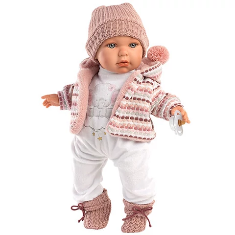 Llorens: Julia 42cm-es síró baba elefántos ruhában (42406)