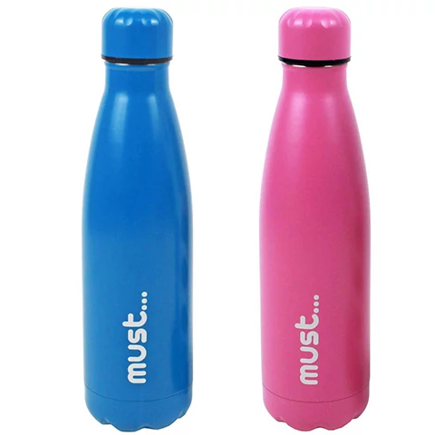 Must... Duplafalú fémkulacs 500ml kétféle változatban