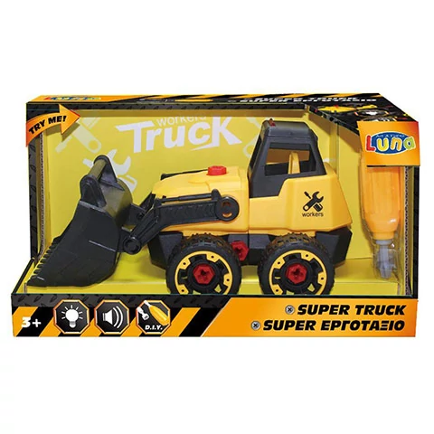 Super Truck Szétszerelhető rakodógép 29cm-es fénnyel és hanggal