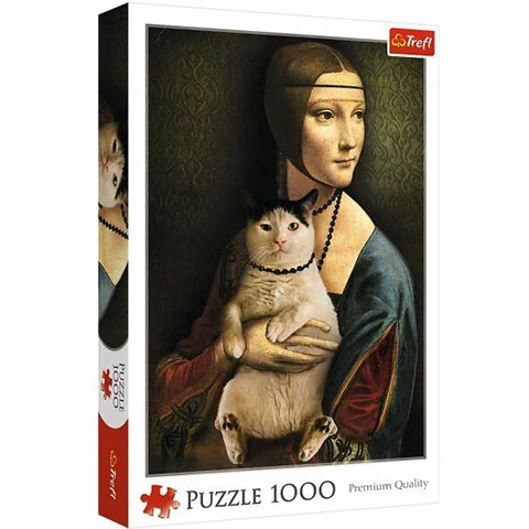 Hölgy a macskával 1000 db-os puzzle - Trefl