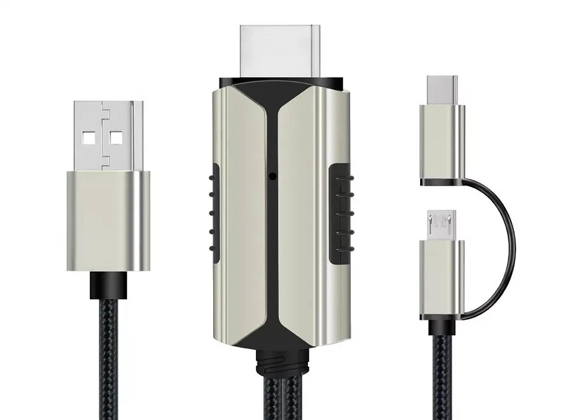Thunder CDP-28, Micro-USB/USB-C - HDMI átalakító (2m kábel)