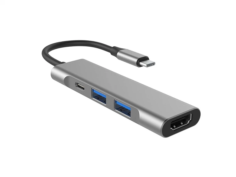 Thunder HBC-104, USB-C átalakító 4in1 + gyorstöltés (65W)