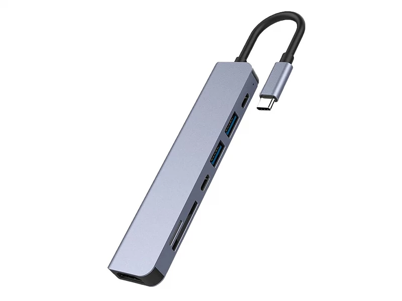 Thunder HBC-107, USB-C átalakító 7in1 + gyorstöltés (87W)
